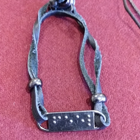 4 for $50 Black Leather Jewelry lot of Four Pieces Beaded Turtle Gold Silver - Picture 4 of 5